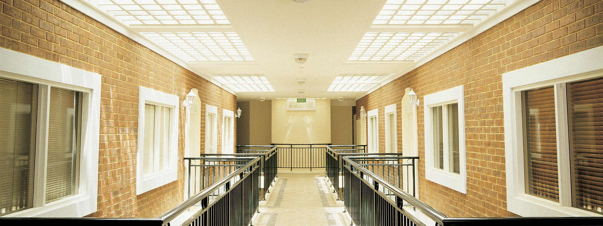 Glass store block roof